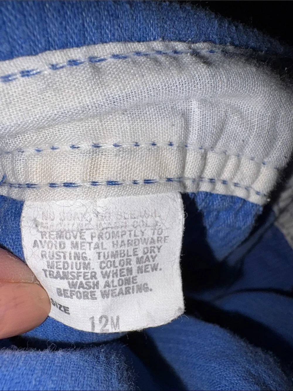 Vintage 12m OshKosh B'gosh Bright Blue Corduroy‎ Overalls for Kids 411